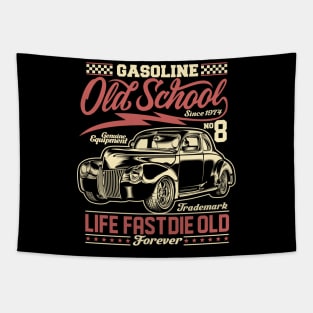 LIFE FAST DIE OLD Tapestry