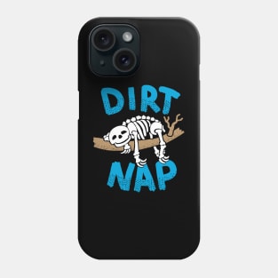 Funny Sloth Skeleton Taking a Nap Cute and Spooky Phone Case