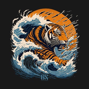 Tiger over ocean T-Shirt