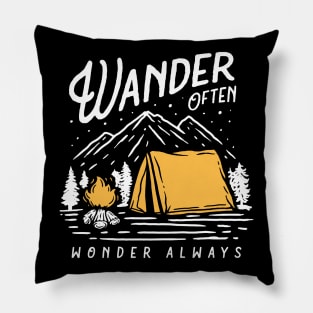 Mountain camping (Wander often, wander always) Pillow