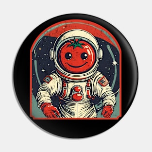 Tomato astronaut Pin