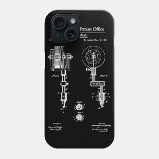 First Tattoo Machine Patent White Phone Case