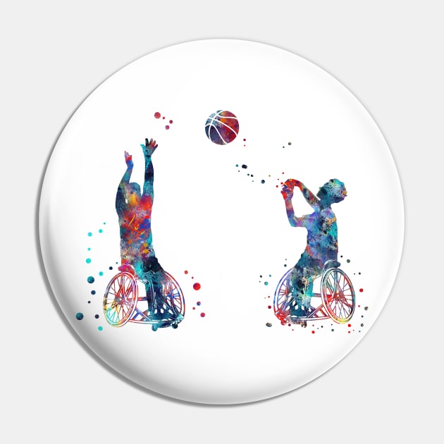 Wheelchair basketball Pin by RosaliArt