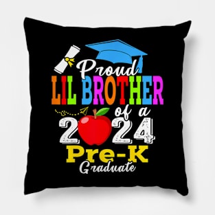 Proud Lil Brother Of 2024 Pre-K Graduate Fathers Day Grad Pillow