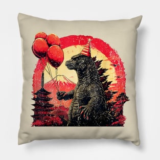 Kaiju Birthday Party Japan Monster Movie Bday Decorations Pillow