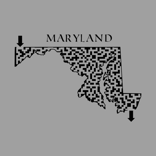 Maryland State Outline Maze & Labyrinth by gorff