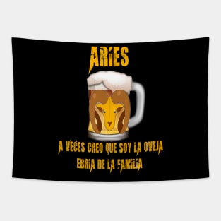 Aries zodiac beers design Tapestry