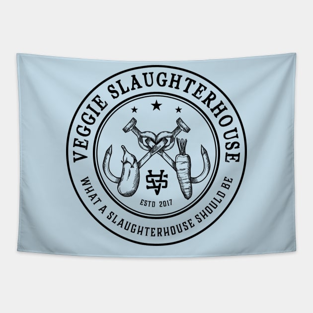 Veggie Slaughterhouse Certified Badge Tapestry by veggieslaughter