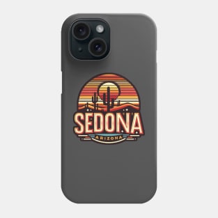 Vintage Sedona Arizona Sunset - Retro Desert Art Phone Case