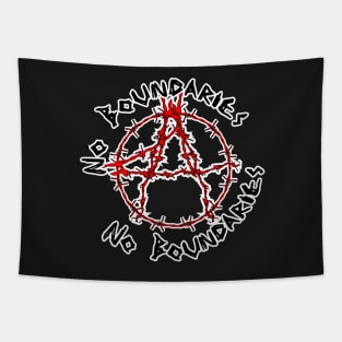 Anarchy symbol barbed wire Tapestry