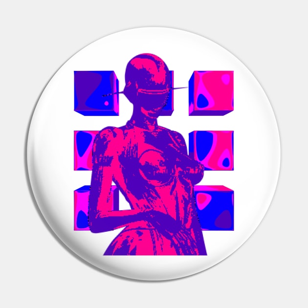 Pixel Cyborg 02 Pin by RAdesigns