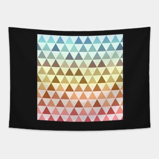 Red to blue triangle mosaic pattern Tapestry