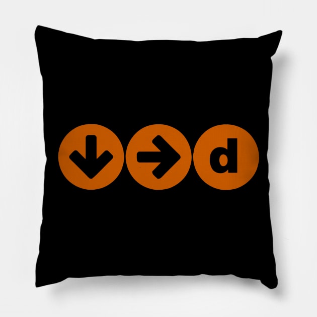 official downrightdick logo Pillow by downrightdick