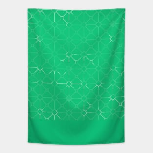 Faded Green geometric abstract Tapestry