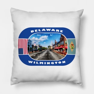 Delaware, Wilmington City, USA Pillow