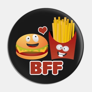 BFF Best Friends Forever Burger And Fries Pin