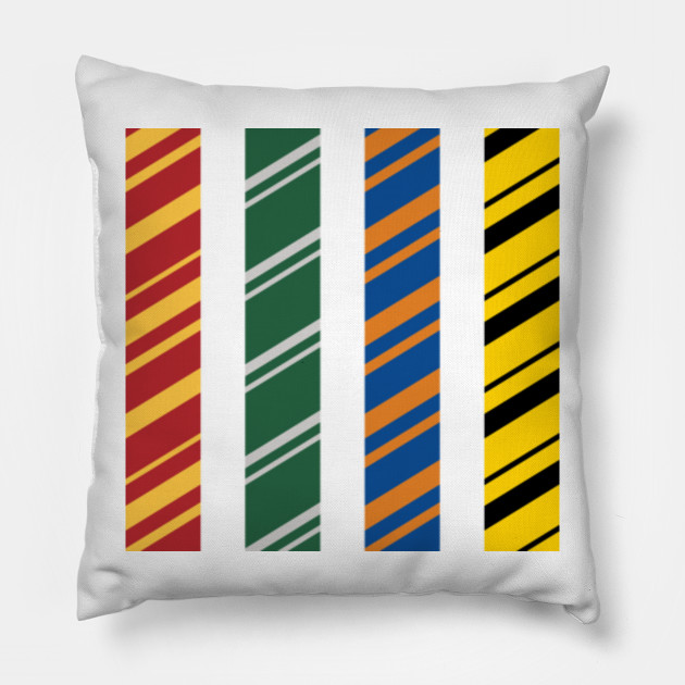 Minimalist Hogwarts House Colors Hogwarts Pillow Teepublic Hogwarts is divided into four houses, each bearing the last name of its founder: teepublic
