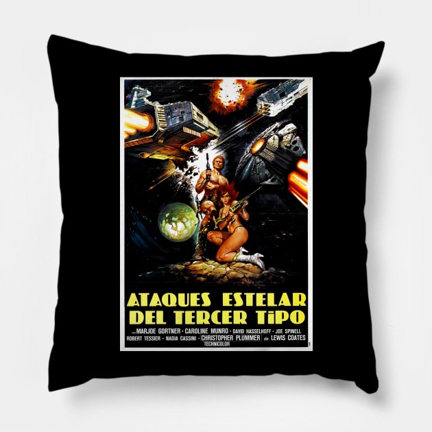 Starcrash (a.k.a. Star Crash) Pillow by Scum & Villainy