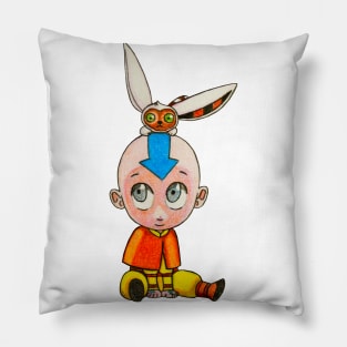 Cute Aang & Momo Pillow