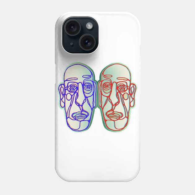 Reflections blue and red Phone Case by DaveDanchuk