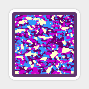 Blue Purple Digital Camouflage Magnet