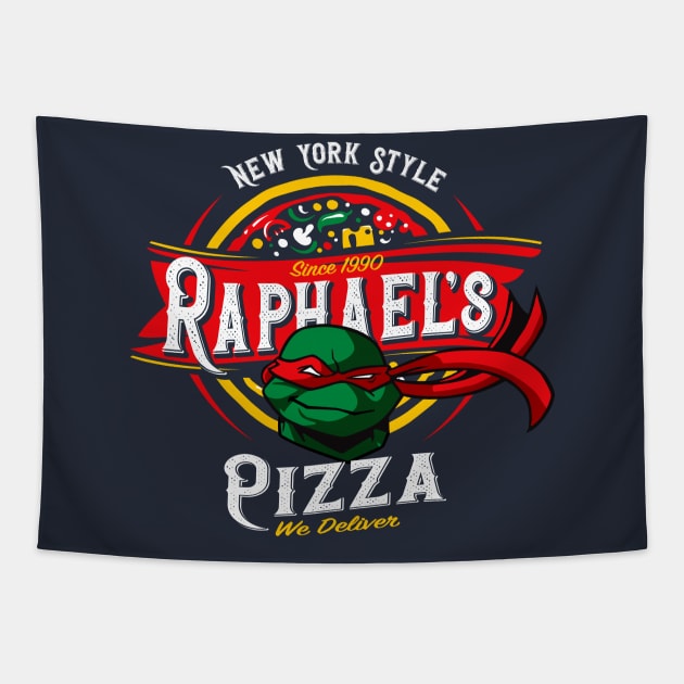 Raphael's New York Style Pizza Tapestry by Alema Art