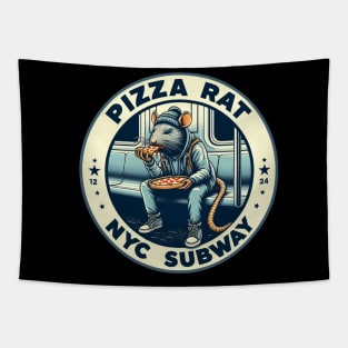 Pizza Rat New York Subway NYC Subway Train Tapestry