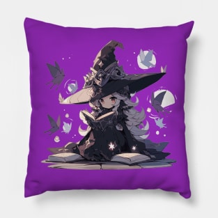 witch reading spell's Pillow