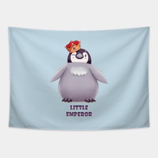 Emperor Penguin Chick 1 (Words) Tapestry