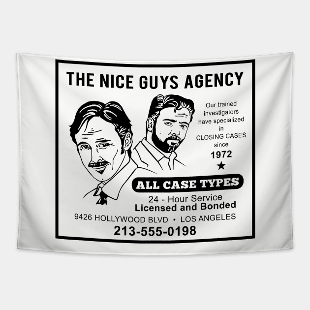 The Nice Guys Agency Newspaper Ad Nice Guys Agency Ad Tapestry Teepublic