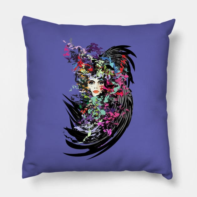 Carnival woman Pillow by CindyS