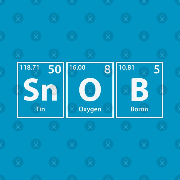 Snob (Sn-O-B) Periodic Elements Spelling by cerebrands