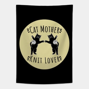 Cat Mother Knit Lover, Perfect Funny Cat and Knitting lovers Gift Idea Tapestry