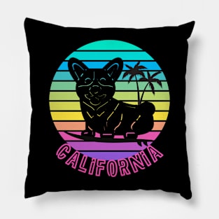 California Corgi Pillow