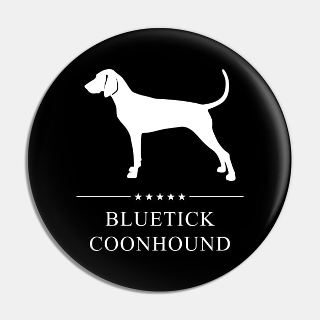 Bluetick Coonhound Dog White Silhouette Pin by millersye