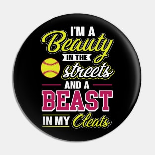 Beauty Streets Softball Player Pin