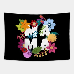 Mama Floral Layers Pattern Tapestry