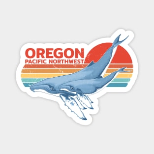 Oregon Pacific Northwest Humpback Whales Magnet