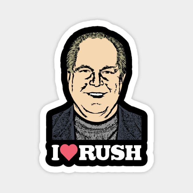I Love Rush  Rush Limbaugh Magnet by CelestialCharmCrafts