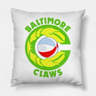 Defunct Baltimore Claws Basketball Team Pillow