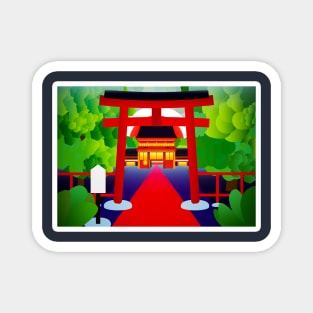 Japan Travel Anime Tourism Shrine Magnet