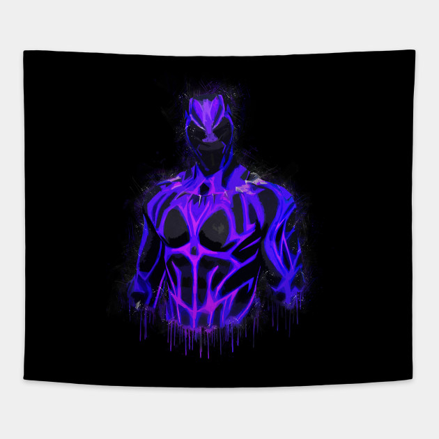 Black Panther - Purple Glow - Black Panther - Tapestry | TeePublic