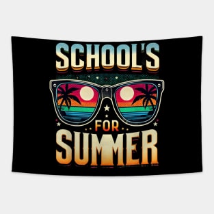 Schools Out For Summer Last Day Of School Teacher Tie Dye Tapestry