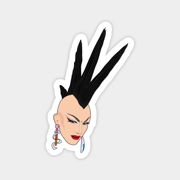 Sasha Velour Mohawk Magnet by Jakmalone