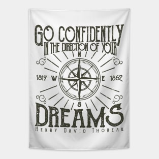 Dreams Compass Quote Tapestry