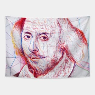 William Shakespeare Portrait | William Shakespeare Artwork | Line Art Tapestry