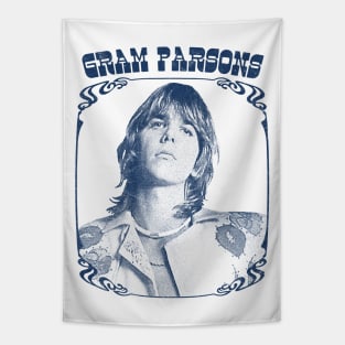 Gram Parsons // Retro Faded-Style Fan Art Design Tapestry