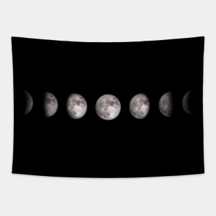 Moon Phases Horizontal Lunar Phases Celestial Design Tapestry