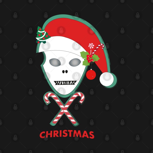 Christmas skull by GULSENGUNEL