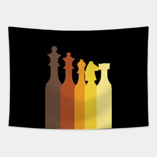 Vintage Chess Design Tapestry